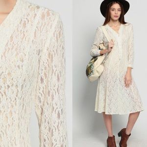 Lace dress, needs a slip or bodysuit underneath